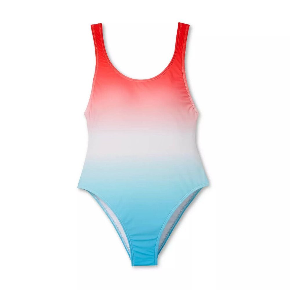 Xhilaration Jrs One Piece Swim suit Ombre Small 0 2 NEW